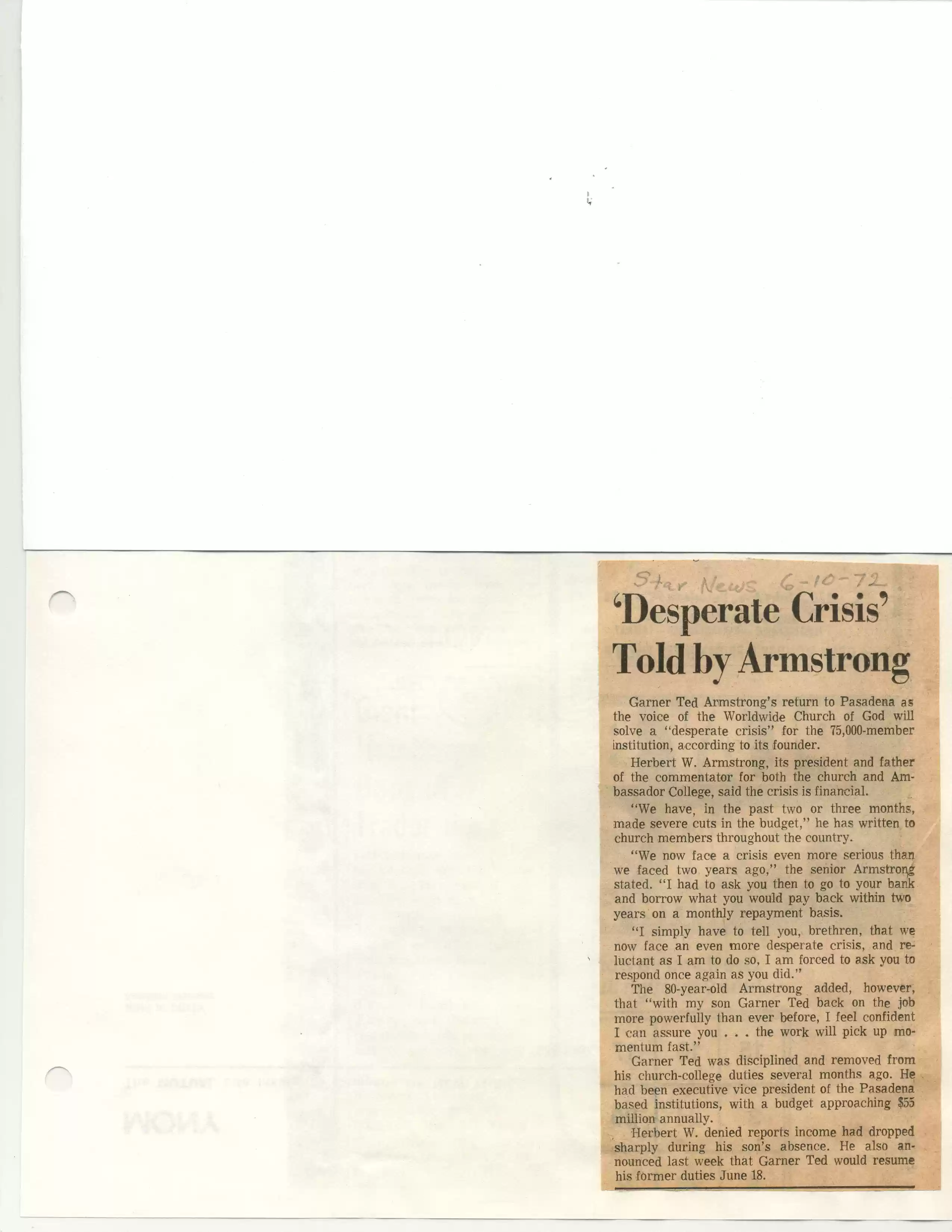 Pasadena Star News, 6-10-72